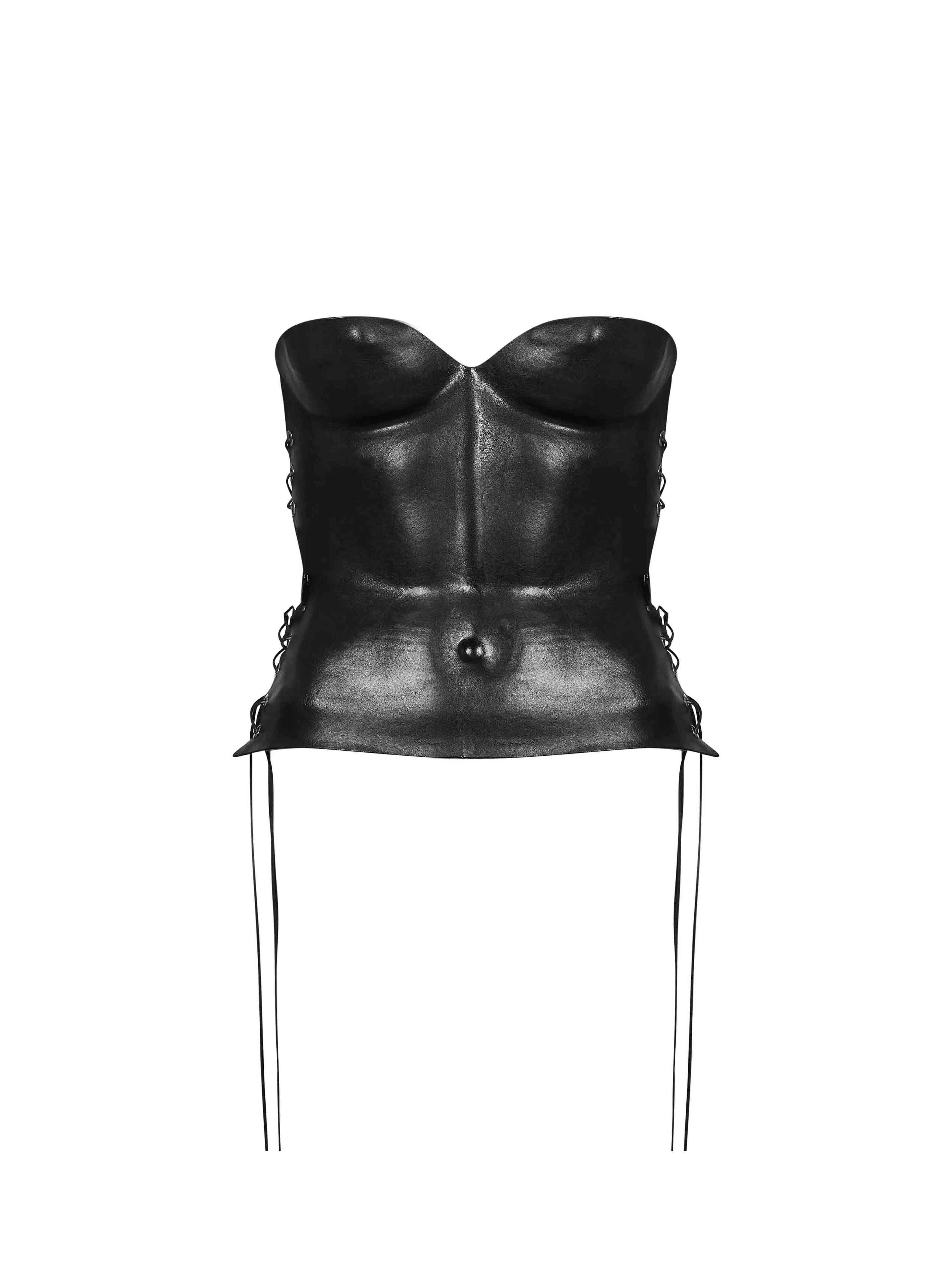 Corsetto formato ad acqua in nero 