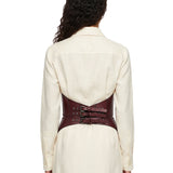 Cintura corsetto in bordeaux 