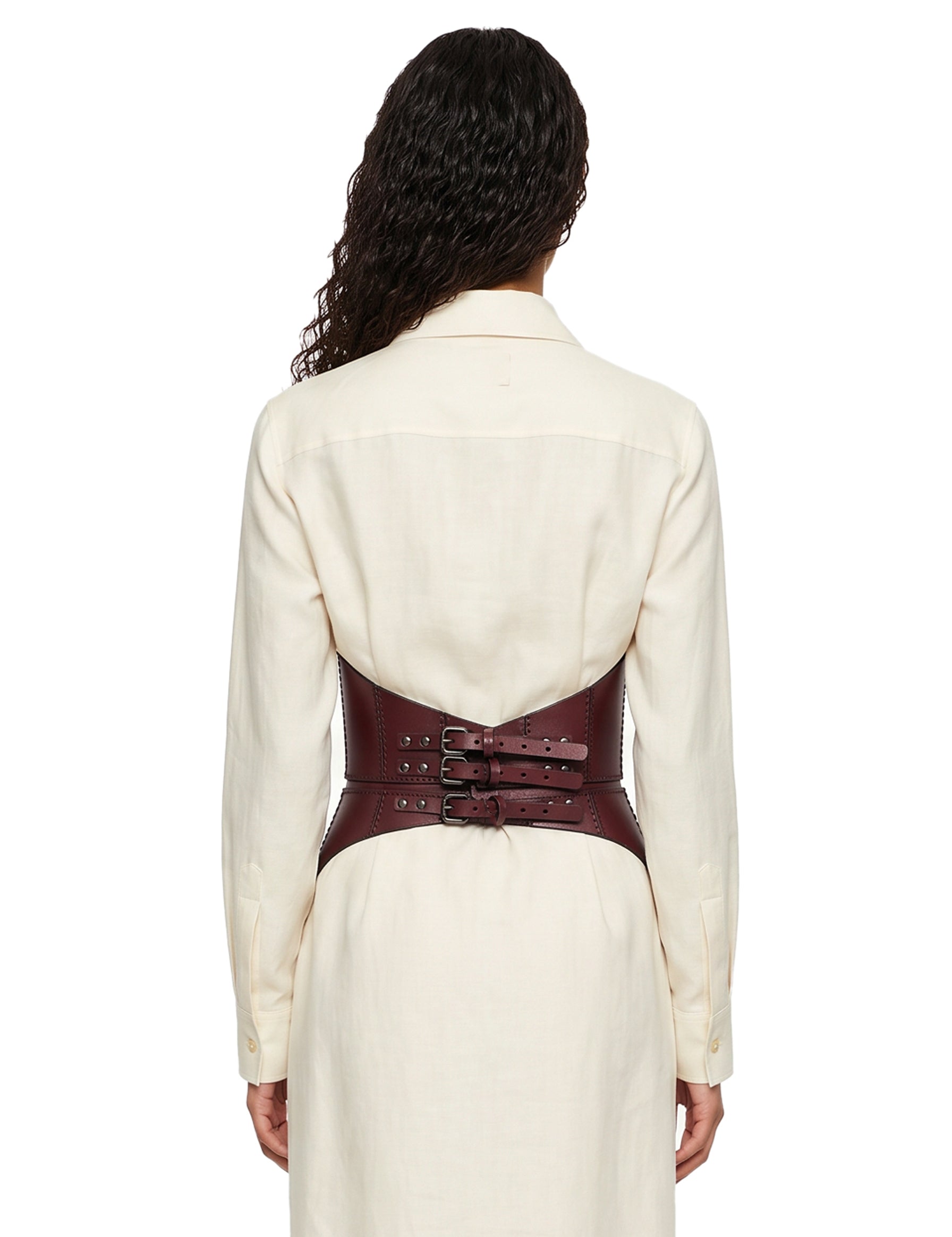 Cintura corsetto in bordeaux 