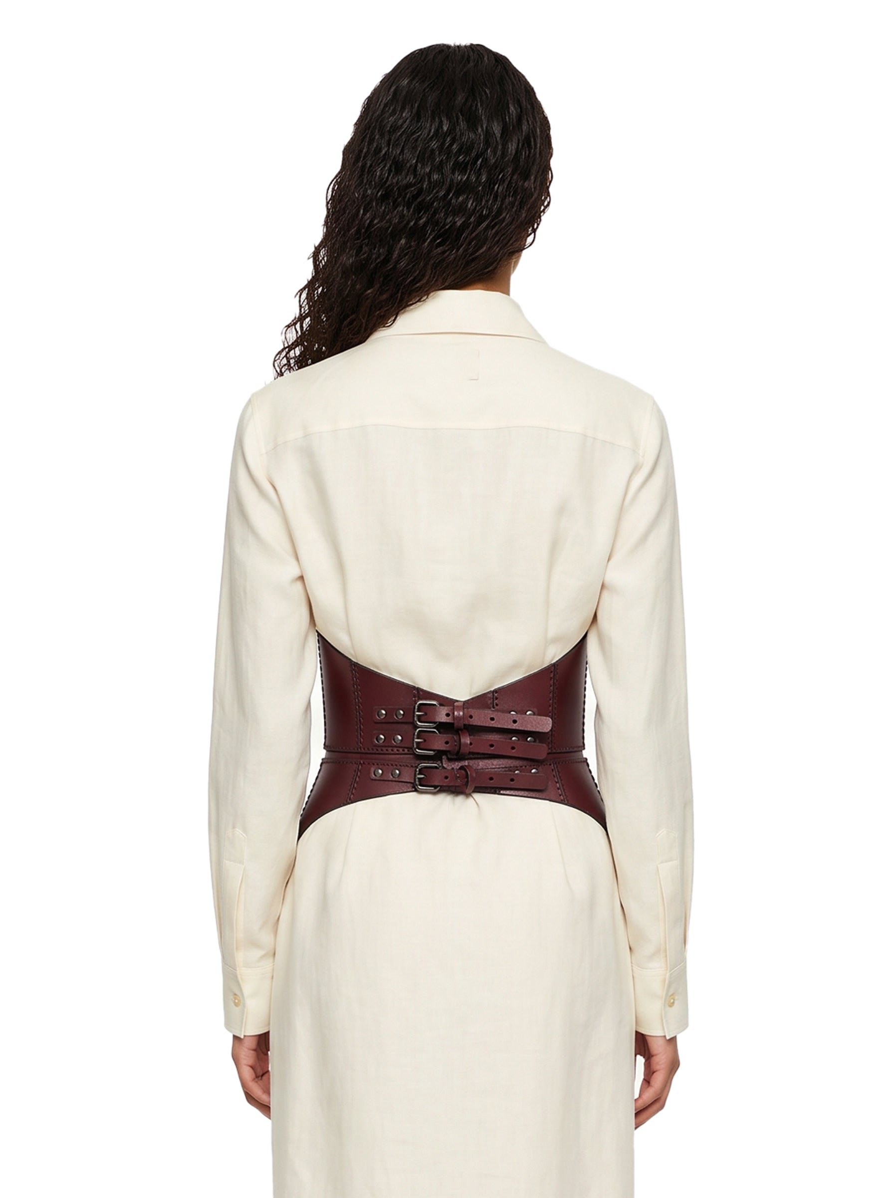 Cintura corsetto in bordeaux 