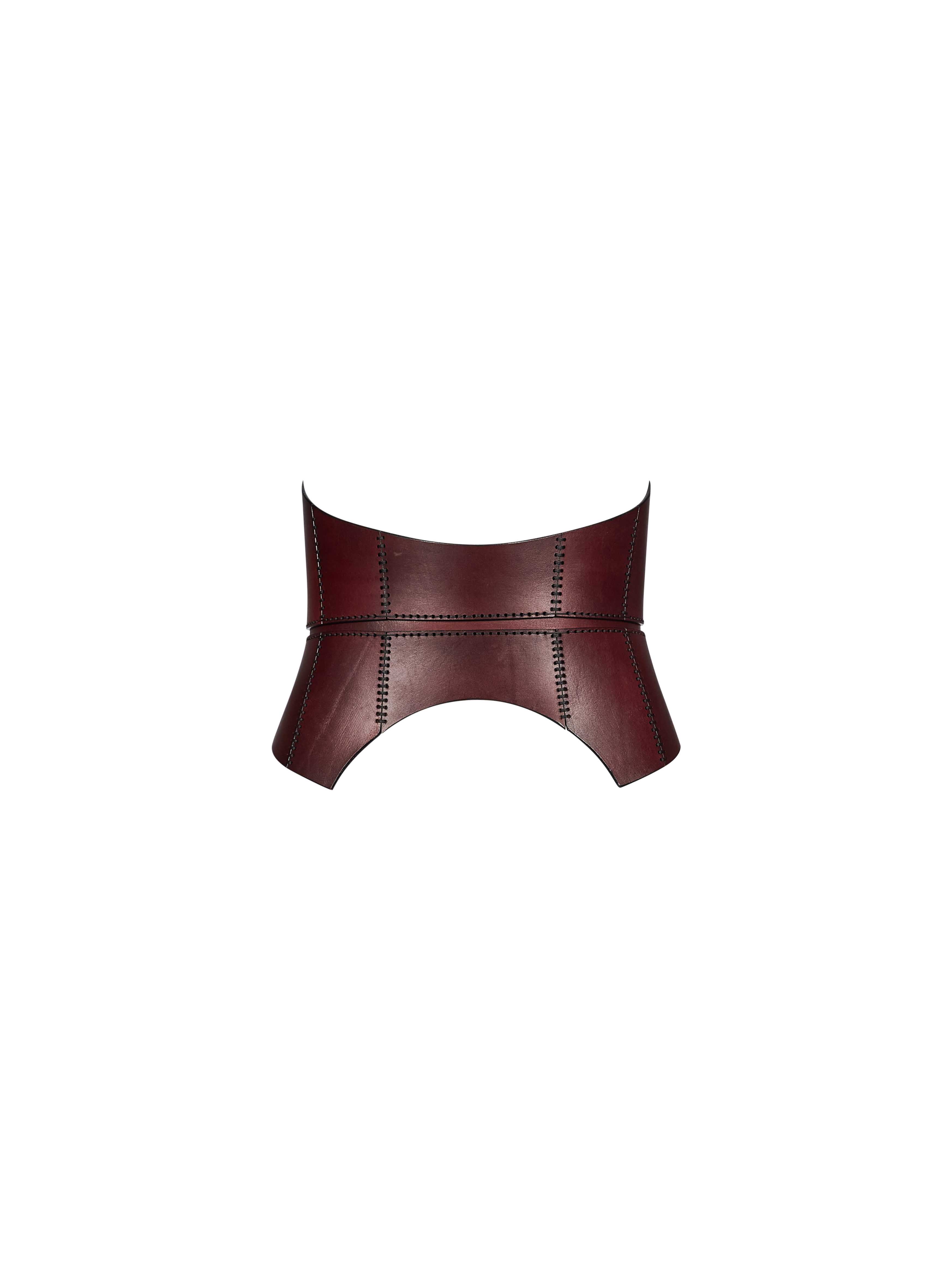 Cintura corsetto in bordeaux 