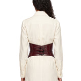 Cintura corsetto in bordeaux 