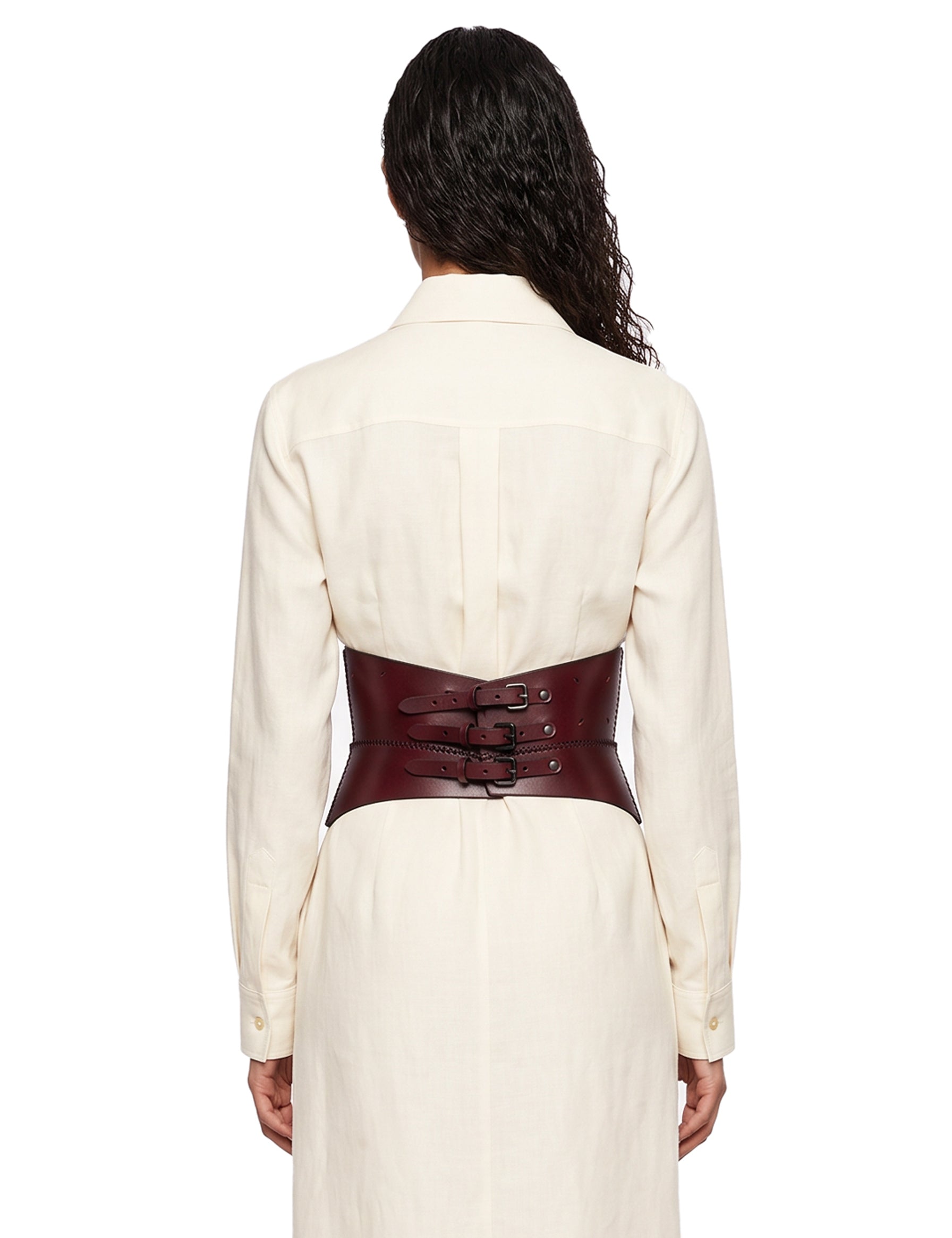 Cintura corsetto in bordeaux 
