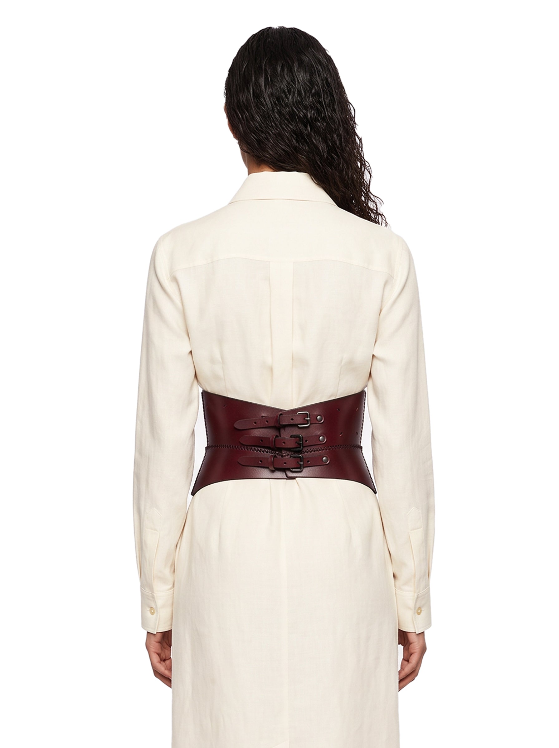 Cintura corsetto in bordeaux 