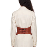 Cintura corsetto in marrone 