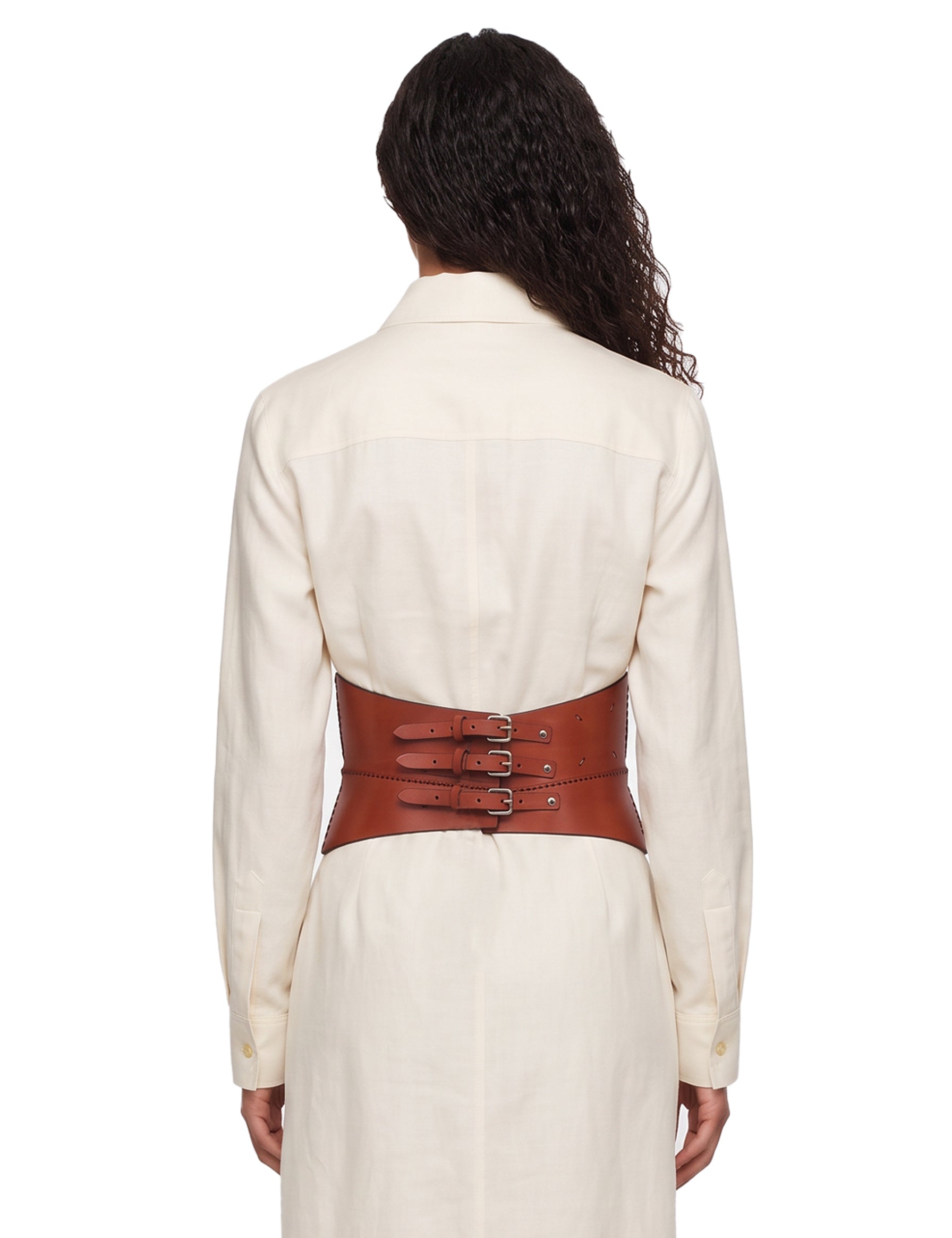 Cintura corsetto in marrone 