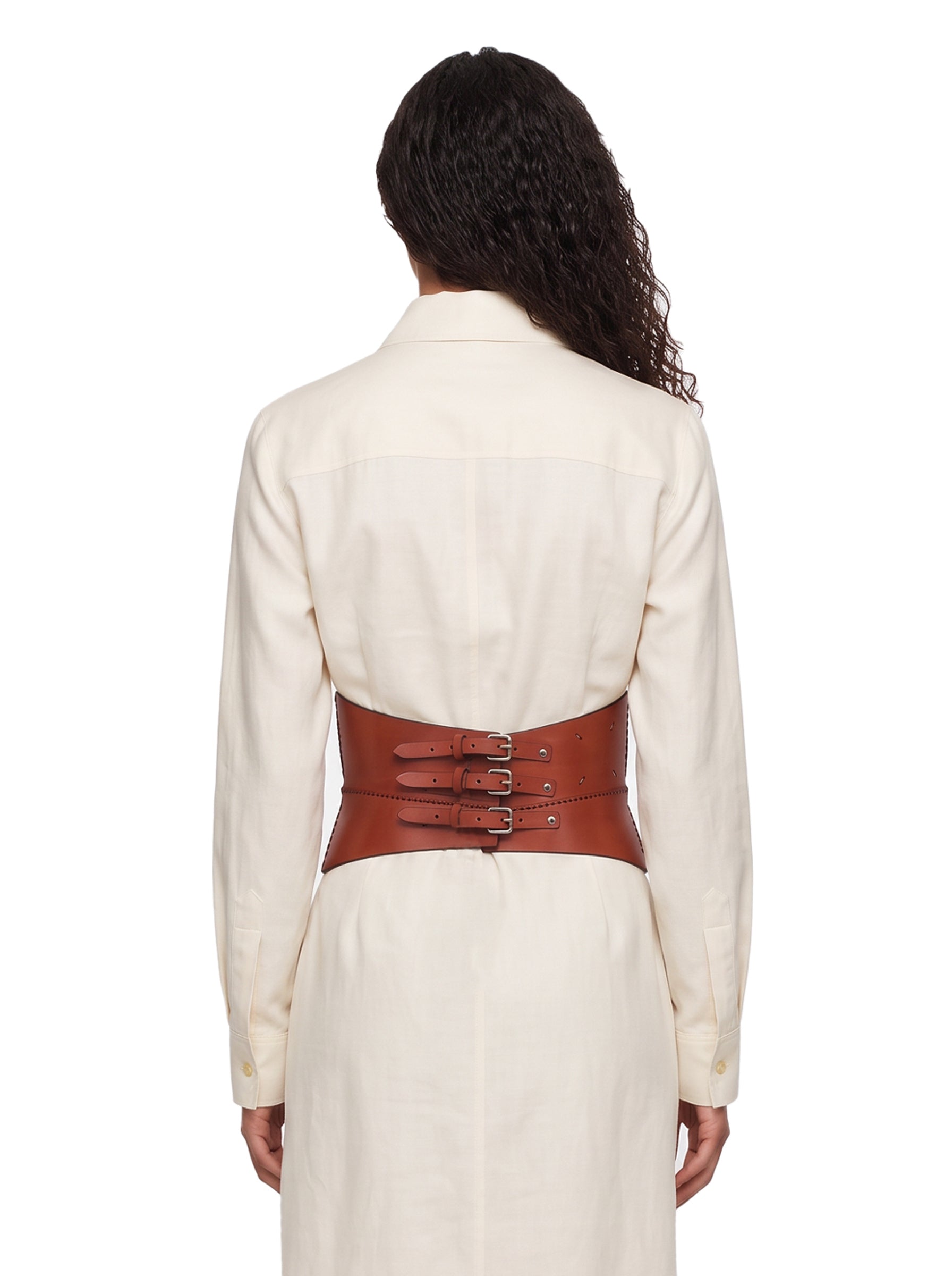 Cintura corsetto in marrone 