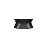 Cintura corsetto traforata in nero 