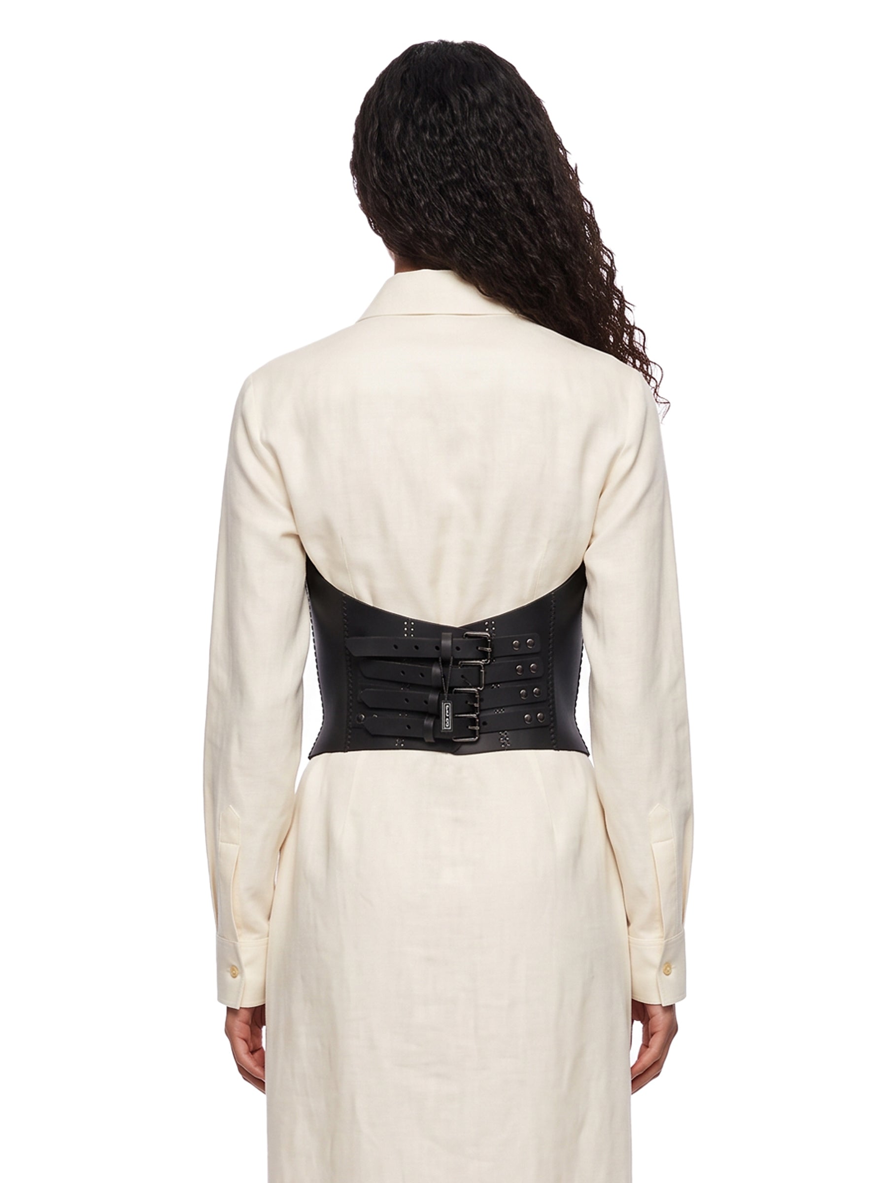 Cintura corsetto alta in nero 