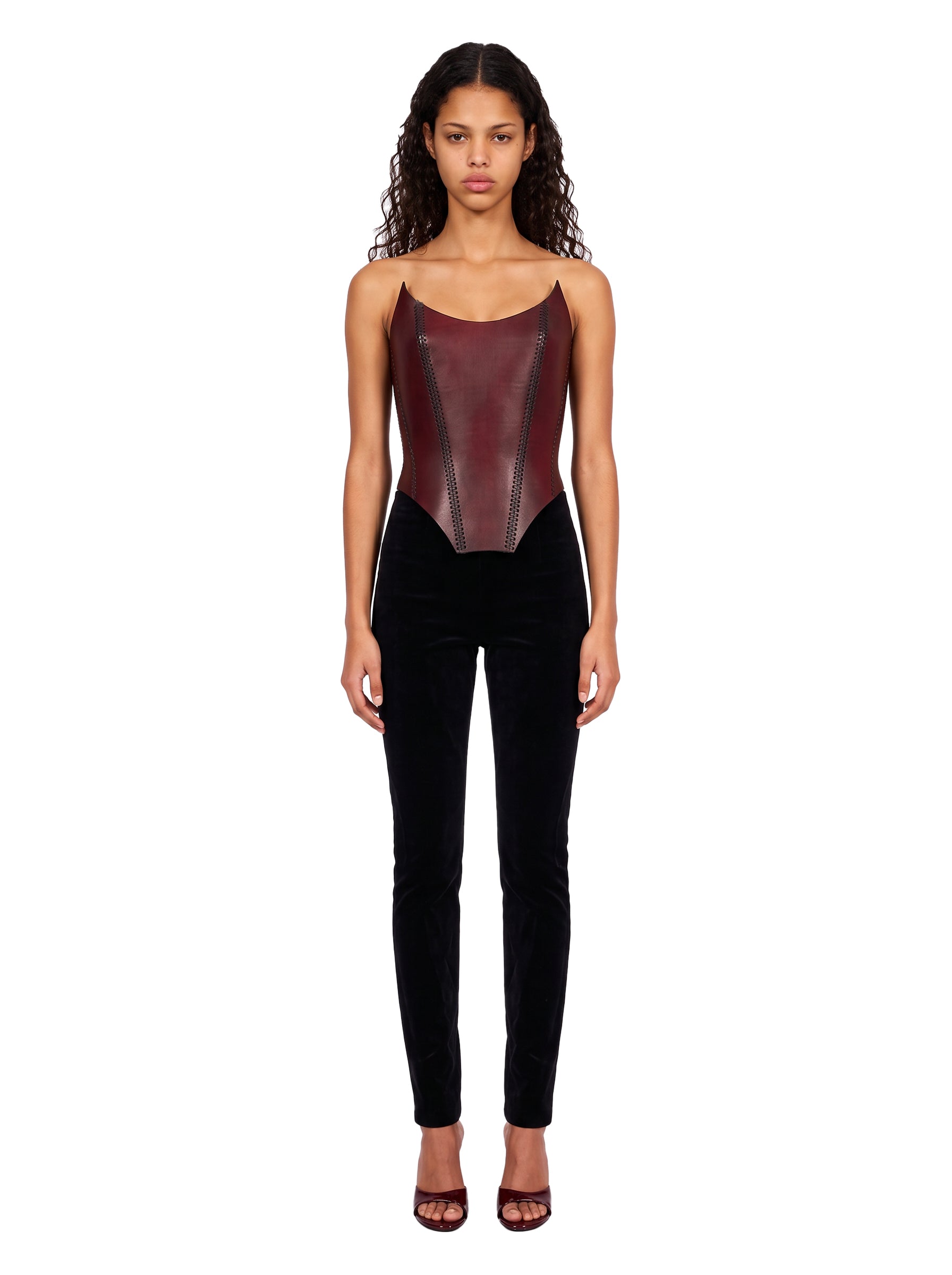 Corsetto modellante in bordeaux 