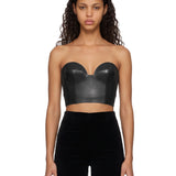 Corsetto cropped in nero 