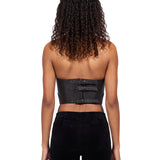 Corsetto cropped in nero 