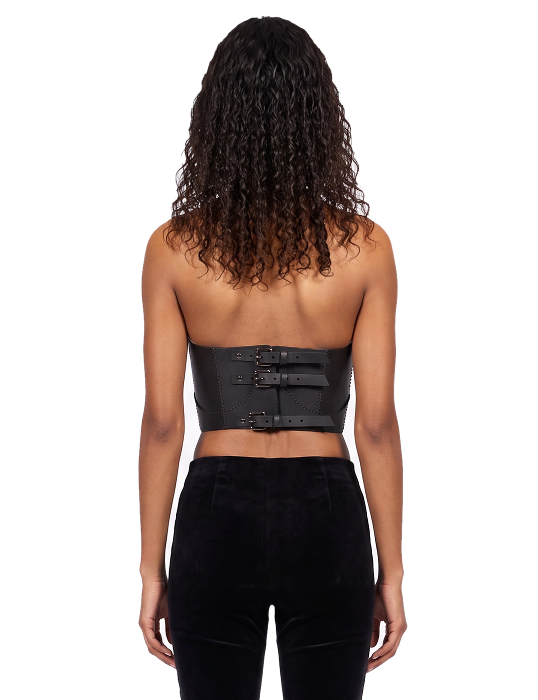 Corsetto cropped in nero 