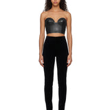 Corsetto cropped in nero 