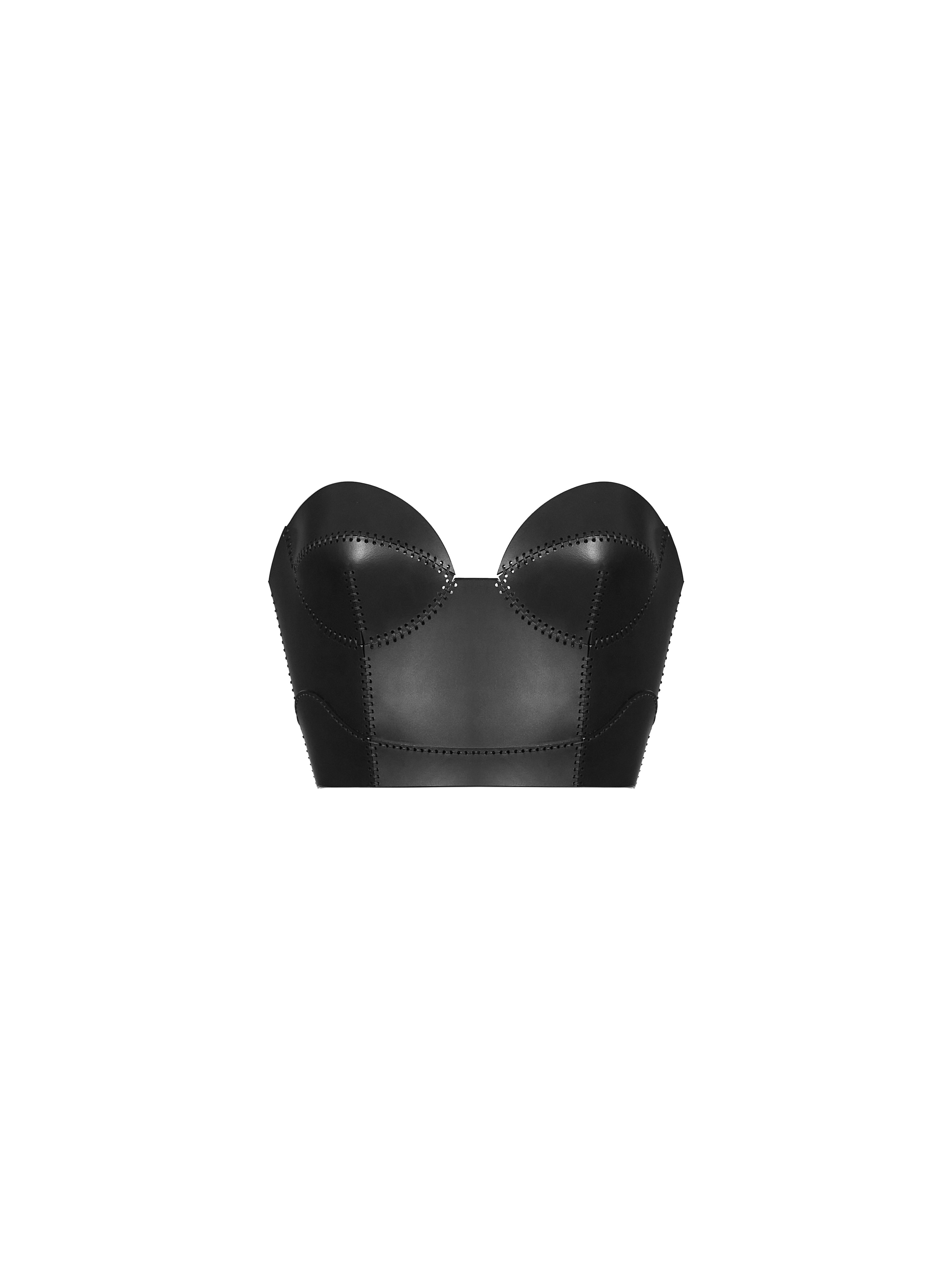 Corsetto cropped in nero 