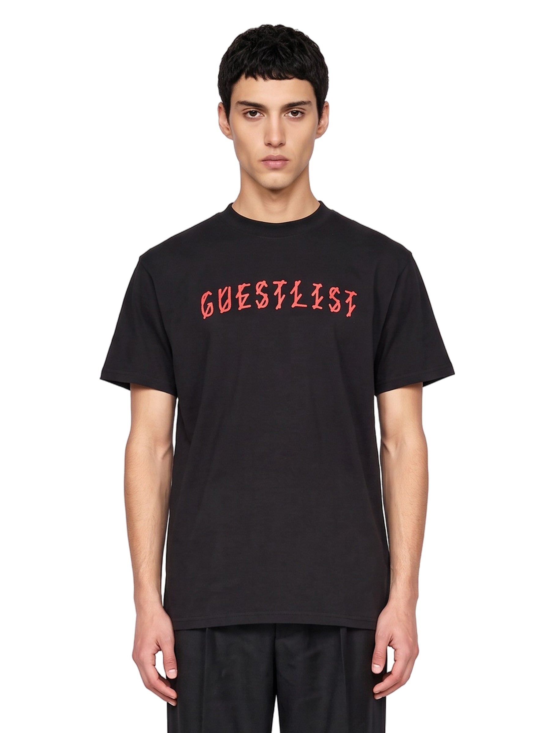 T-shirt Guestlist in nero 