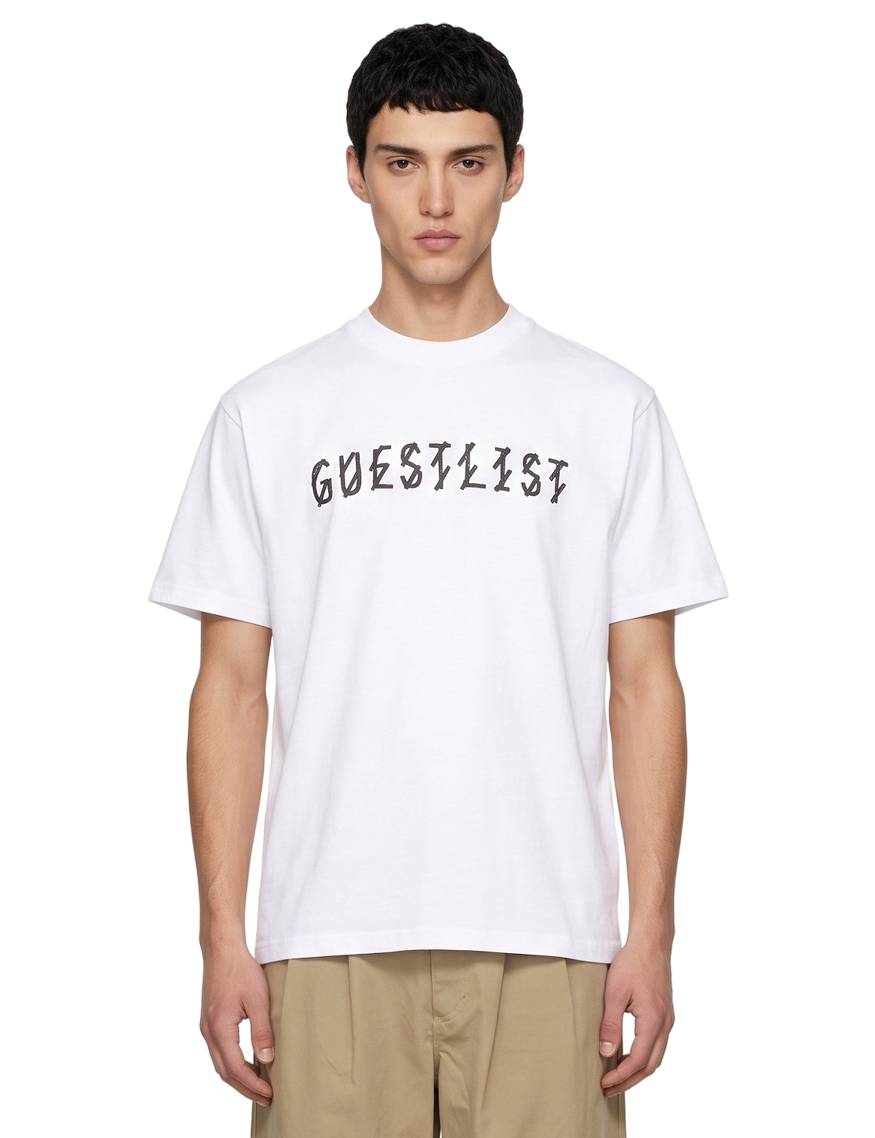 T-shirt Guestlist in bianco 