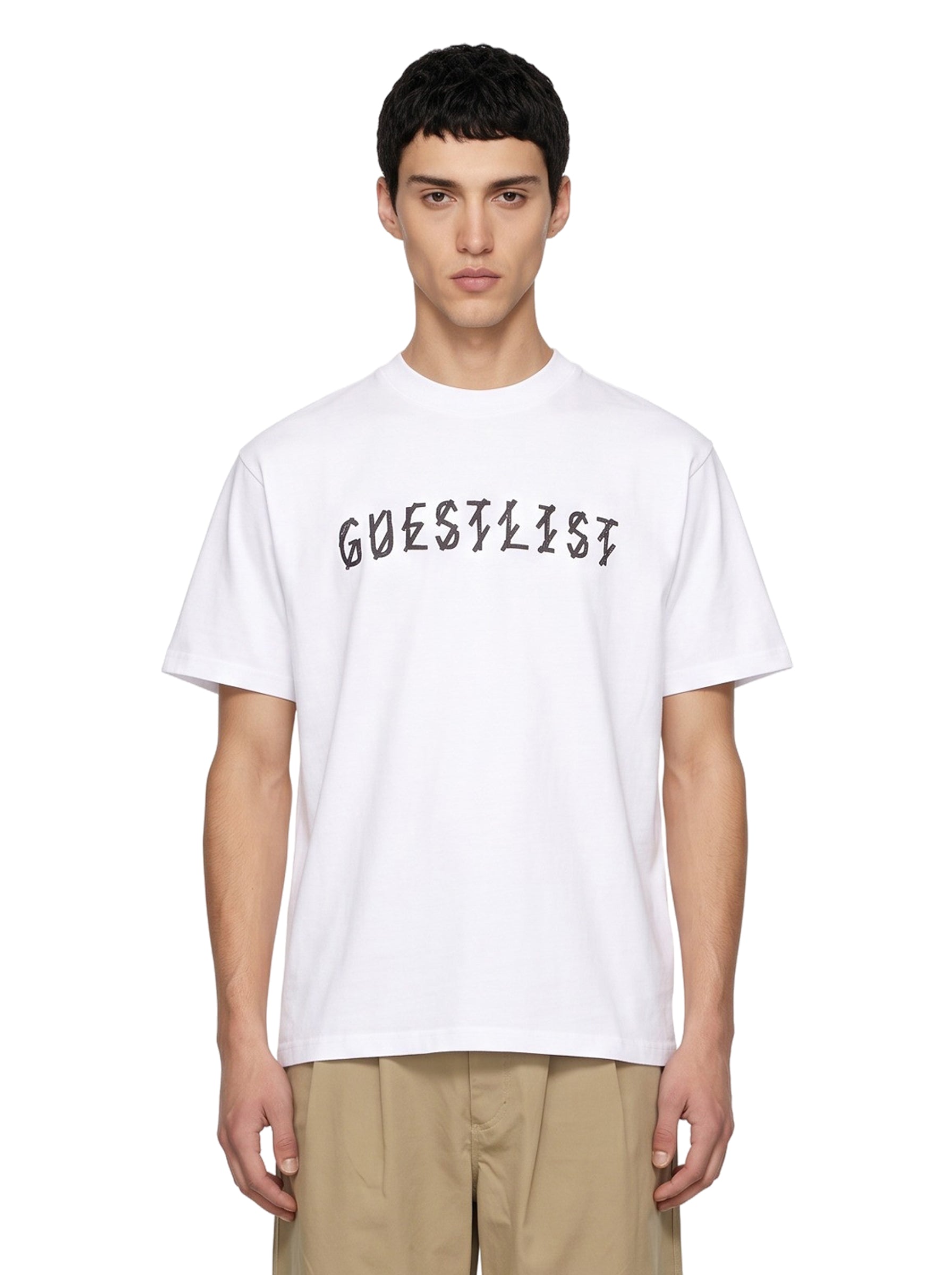 T-shirt Guestlist in bianco 