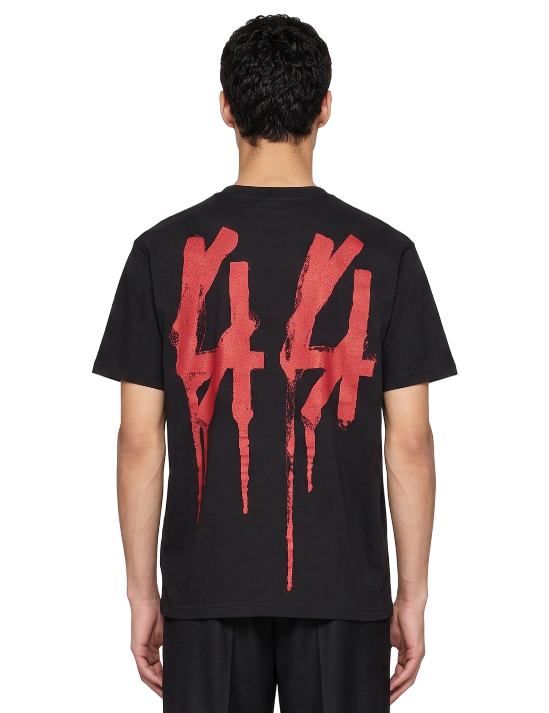 T-shirt con ricamo in nero 