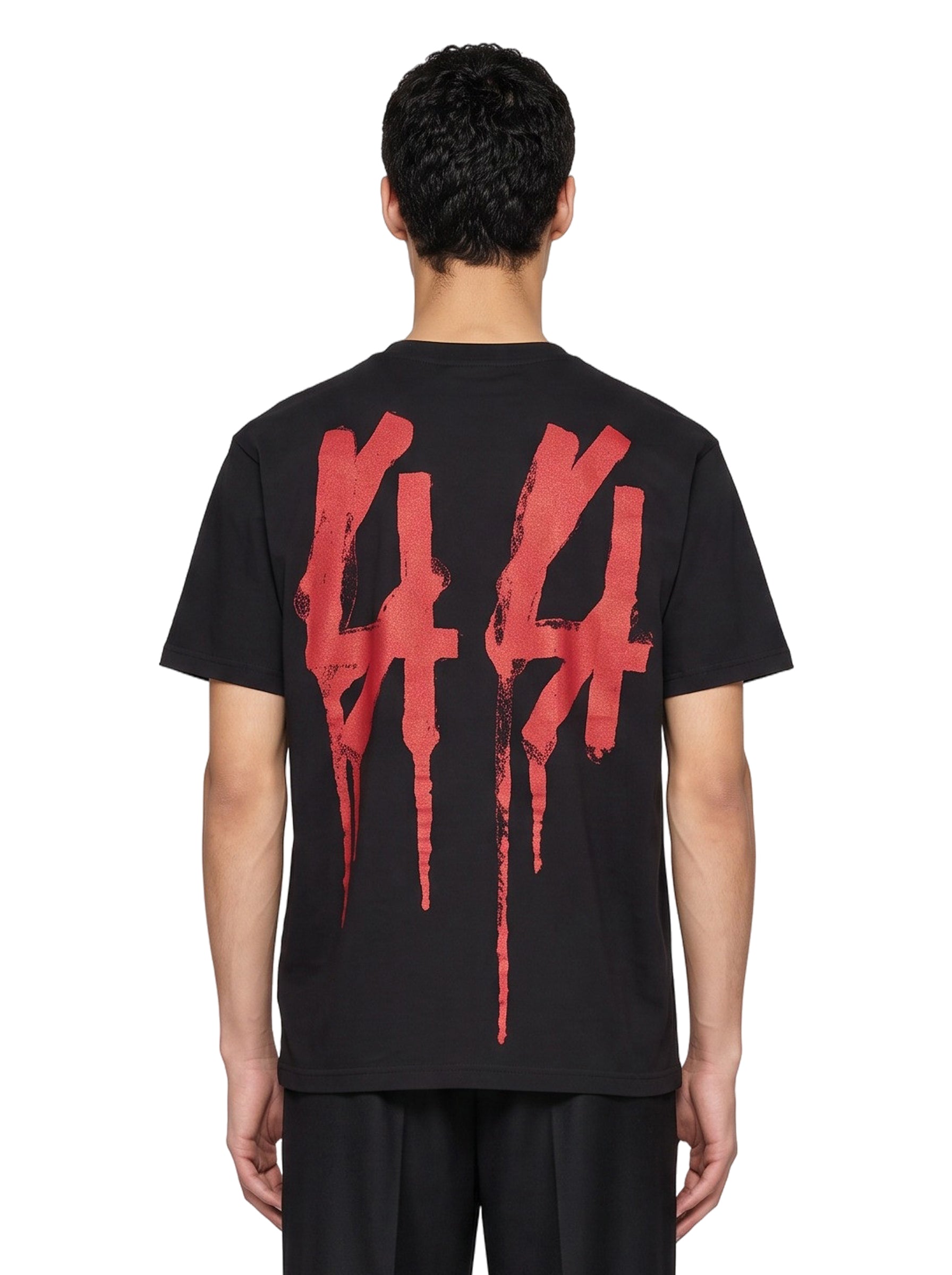 T-shirt con ricamo in nero 
