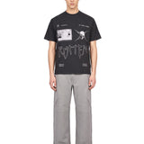 T-shirt con stampa in nero 