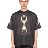 T-shirt Soccer Y2K World Fire in nero 