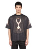 Y2K World Fire Soccer T-shirt in black