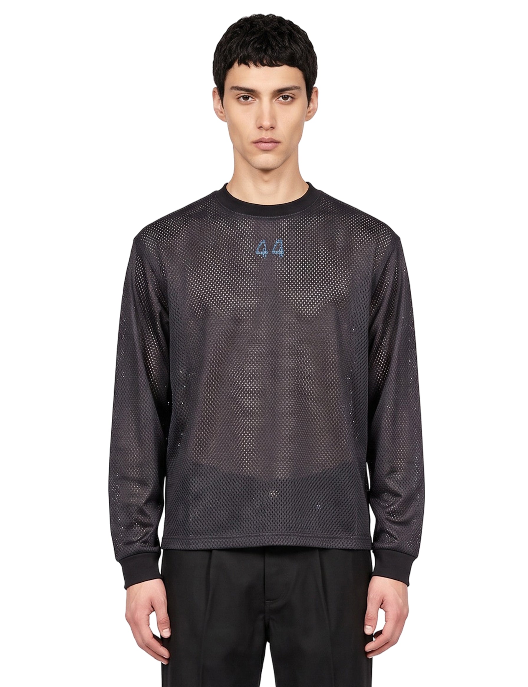 Maglia a maniche lunghe Soccer in nero 