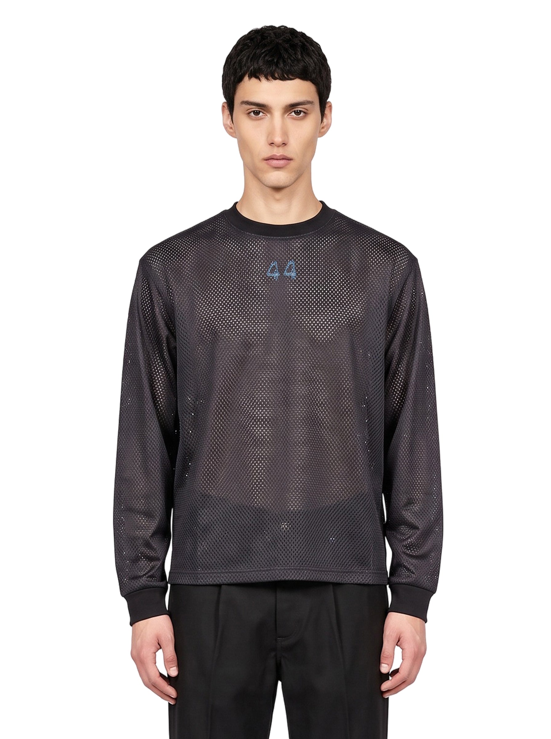 Maglia a maniche lunghe Soccer in nero 