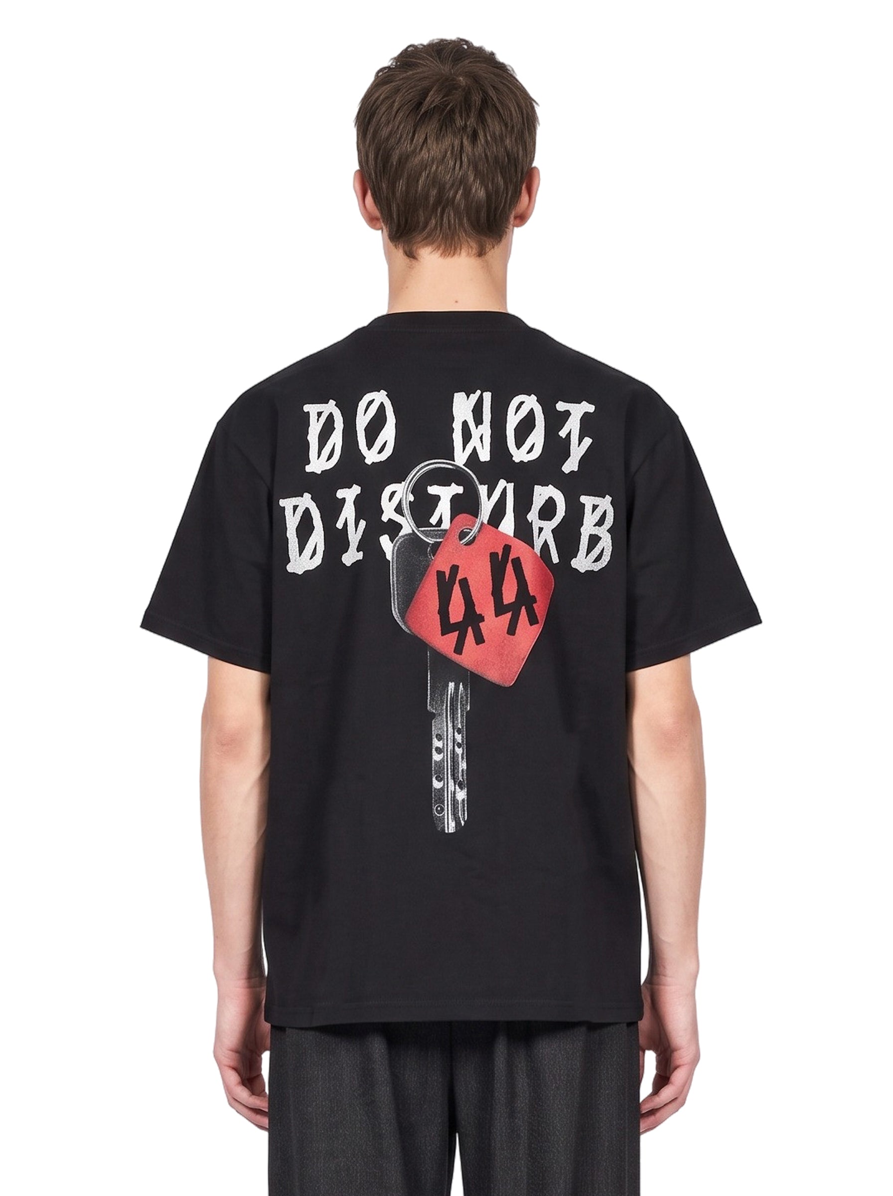 T-shirt Late Checkout in nero 