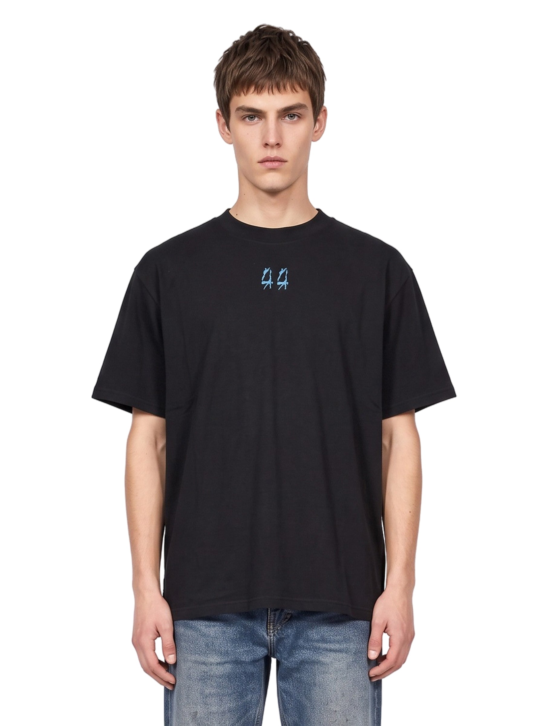 T-shirt con logo 44 in nero 