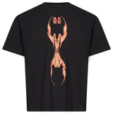 T-shirt Y2K World Fire in nero 