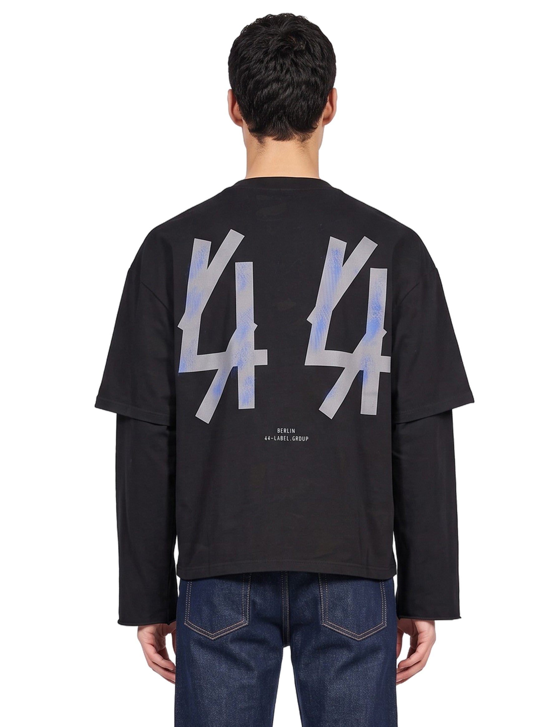 T-shirt Artisanal 44 Double in nero 