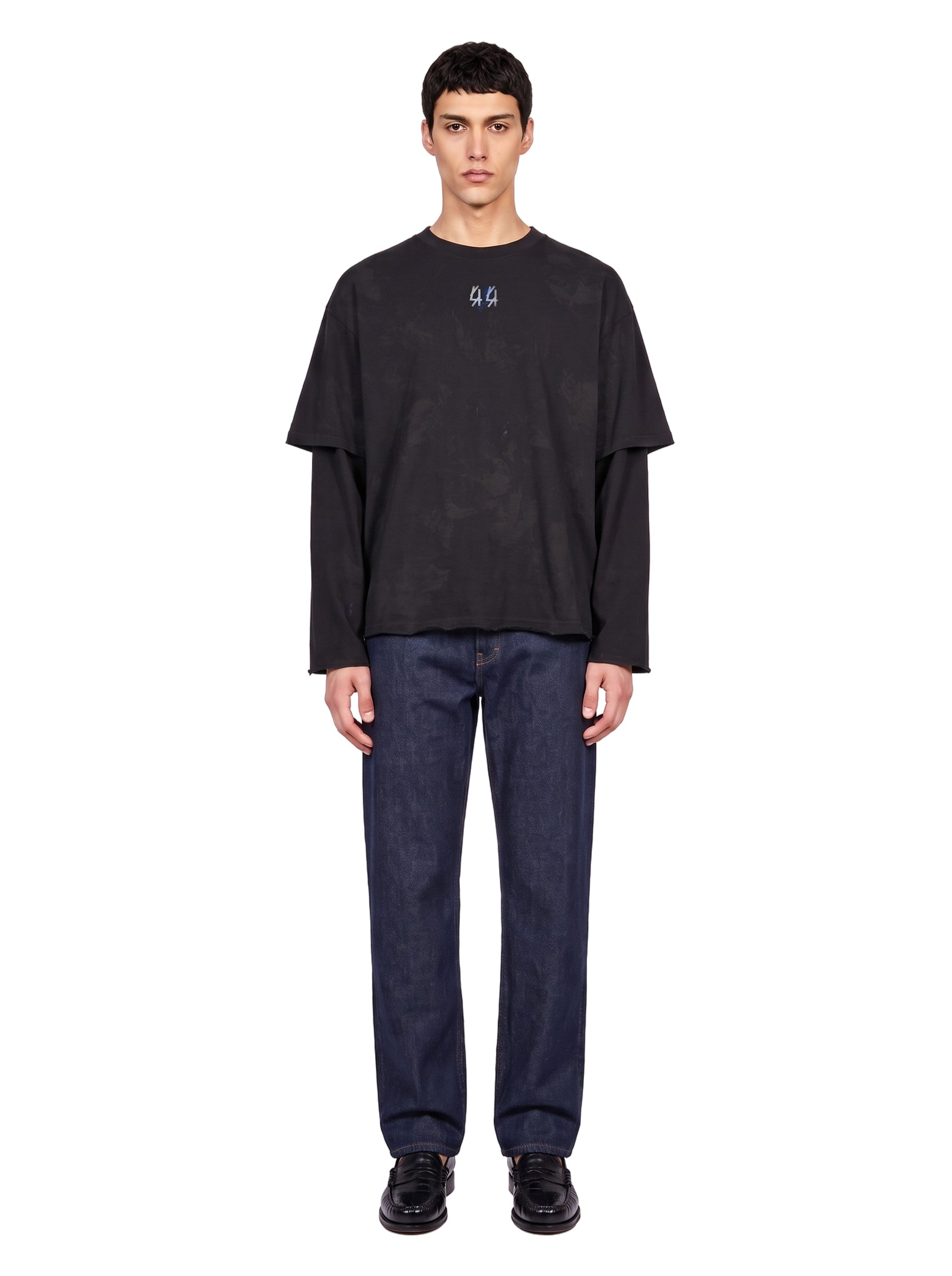 T-shirt Artisanal 44 Double in nero 