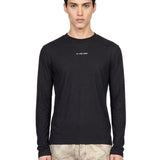 Maglia a maniche lunghe slim in nero 