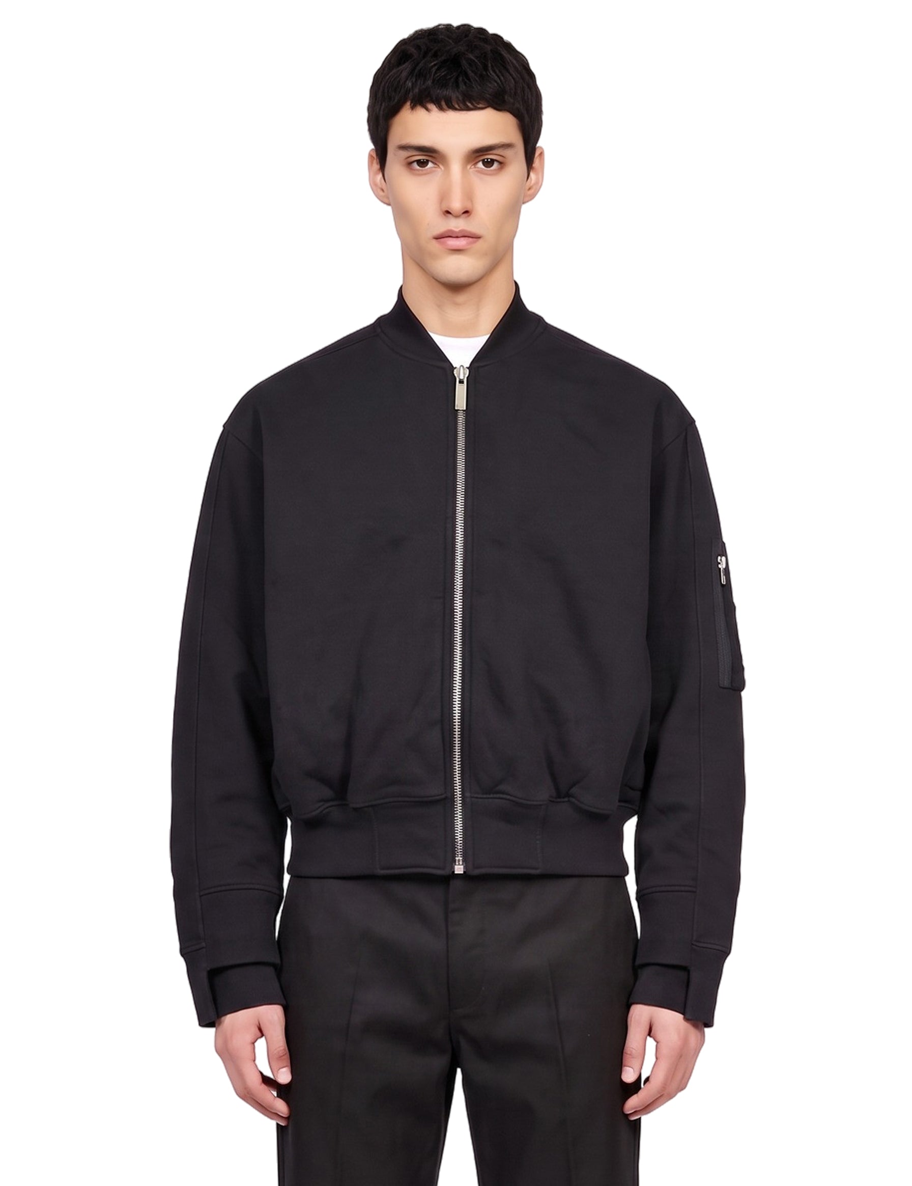 Bomber patchwork Crowd Patch in nero 