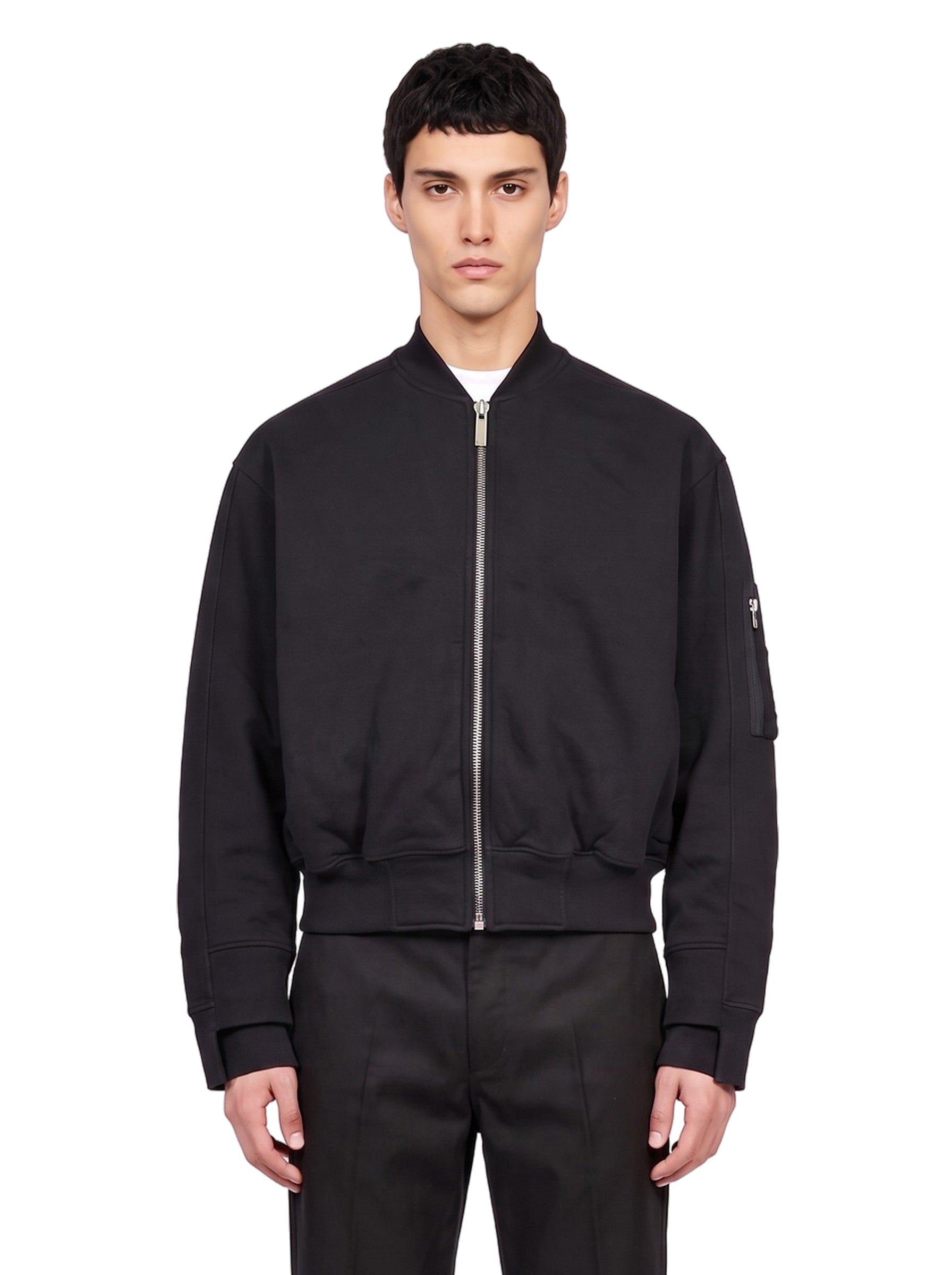 Bomber patchwork Crowd Patch in nero 