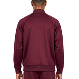 Felpa con zip in bordeaux 
