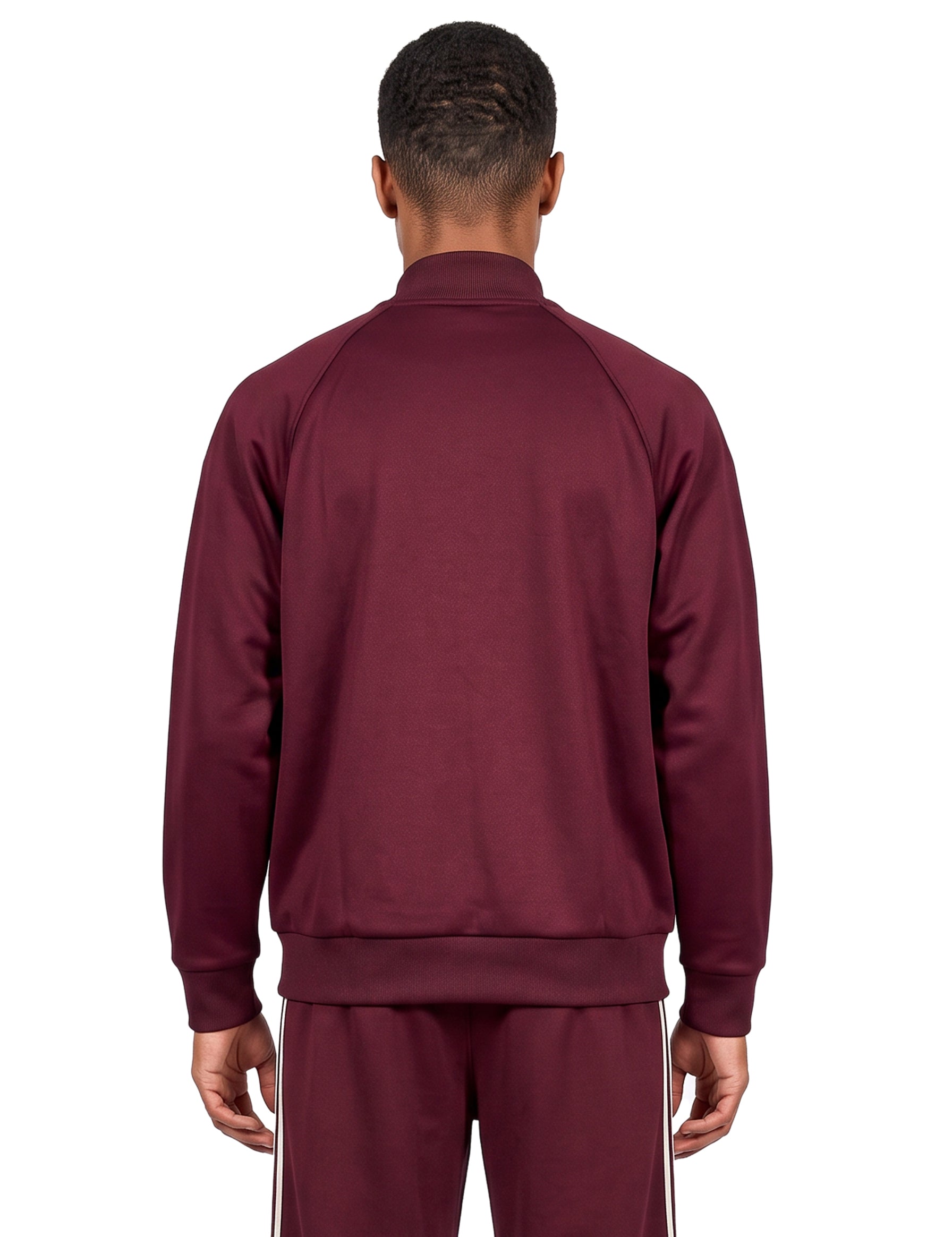 Felpa con zip in bordeaux 