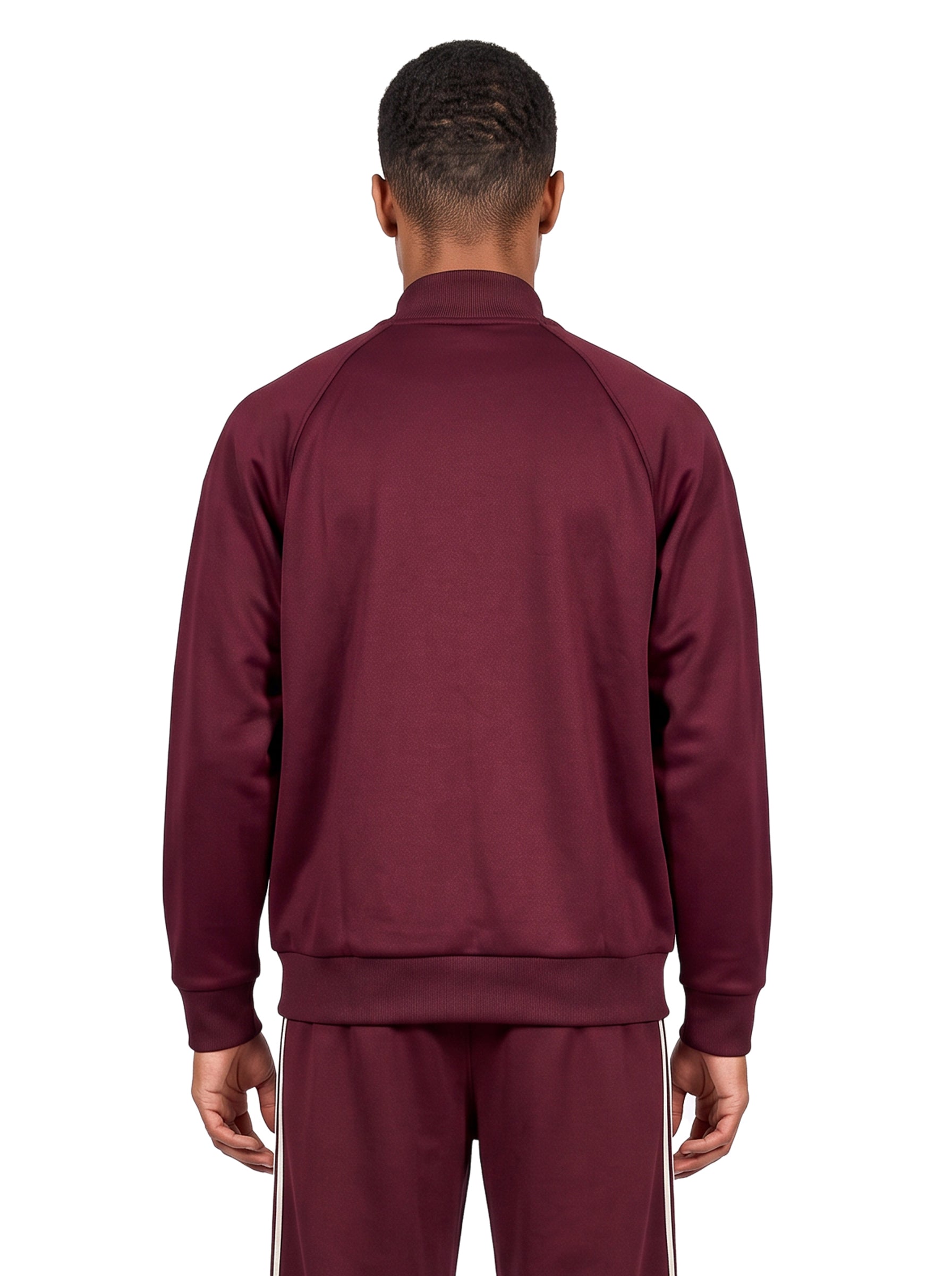 Felpa con zip in bordeaux 