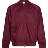 Felpa con zip in bordeaux 