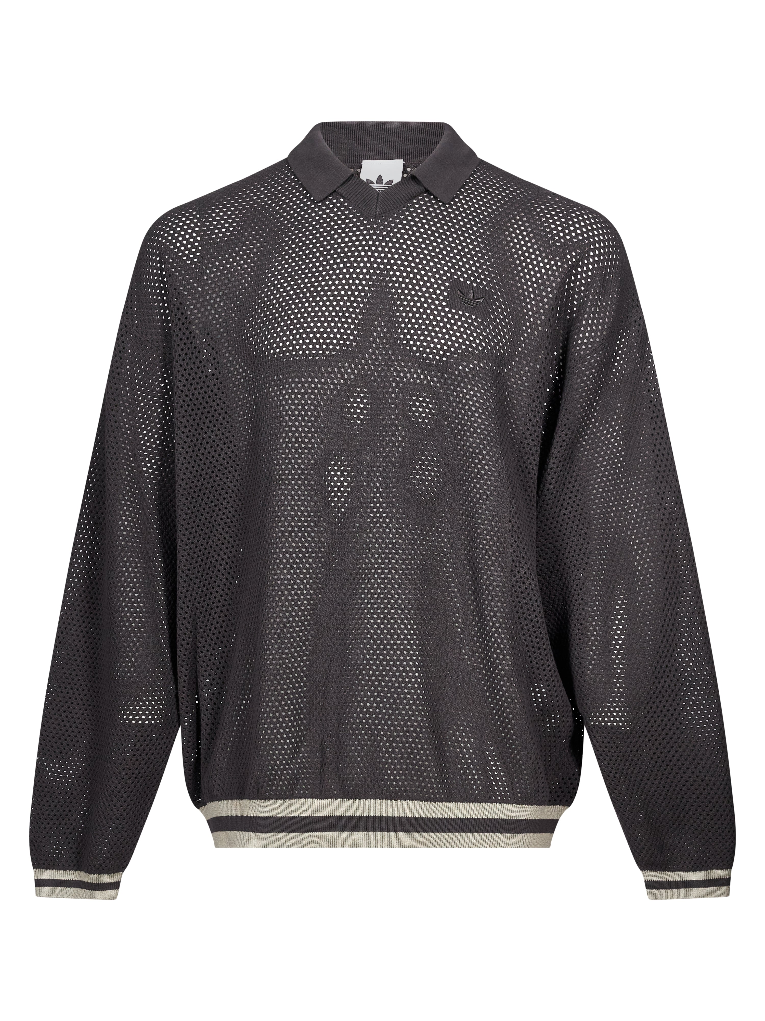 Maglia traforata in grigio 