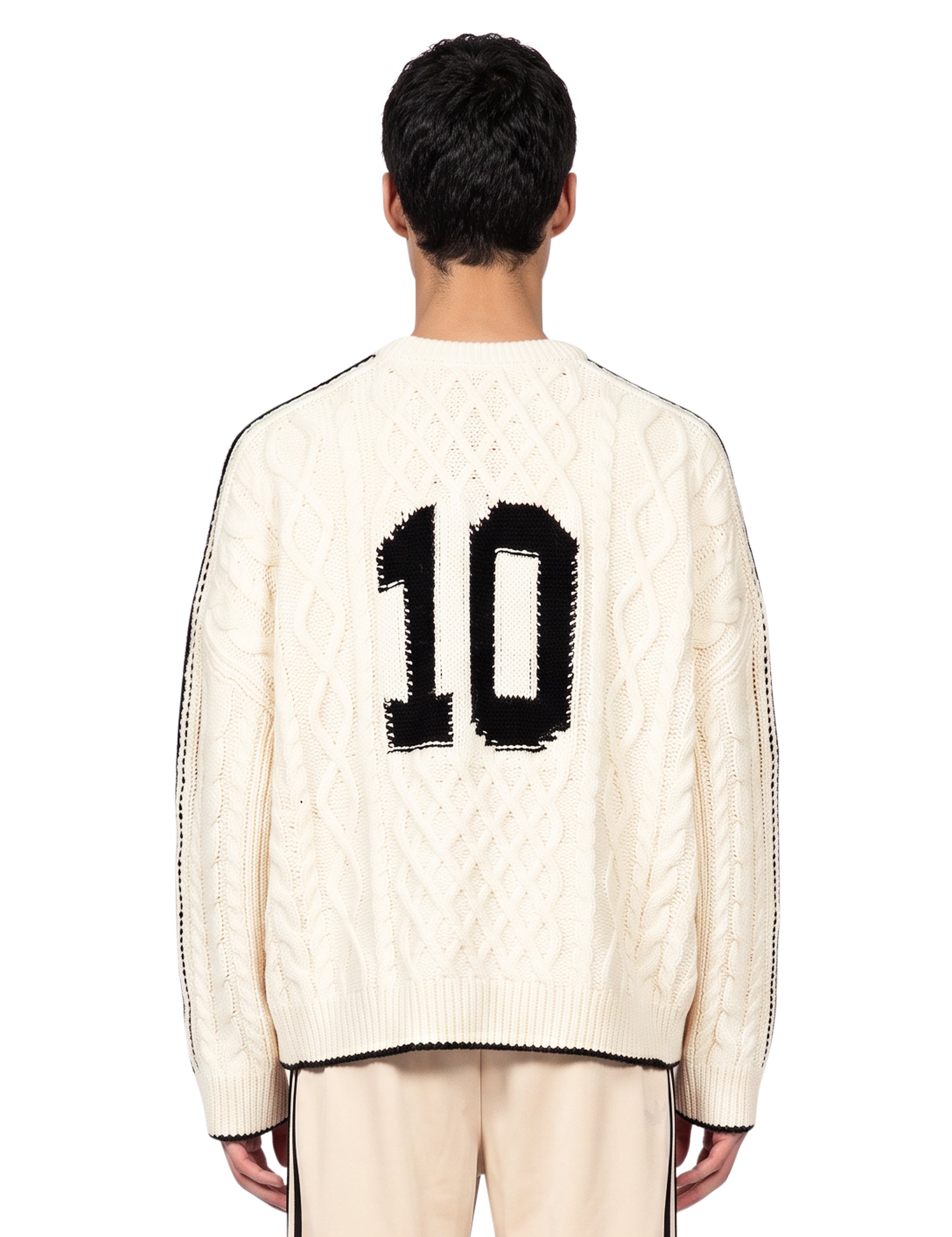 Maglione Cable Knit in bianco 