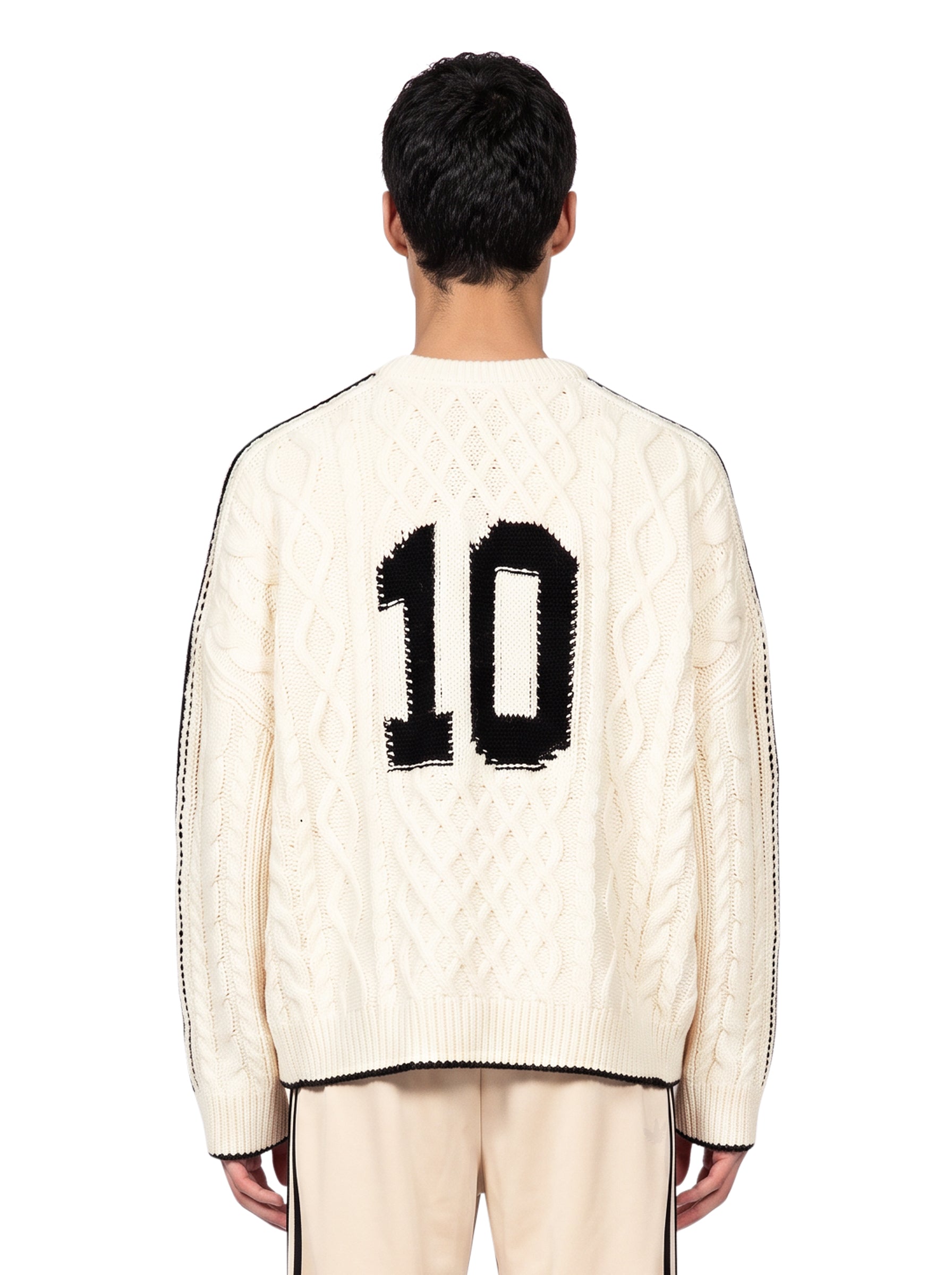 Maglione Cable Knit in bianco 