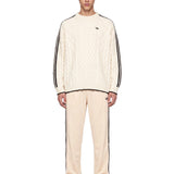 Maglione Cable Knit in bianco 