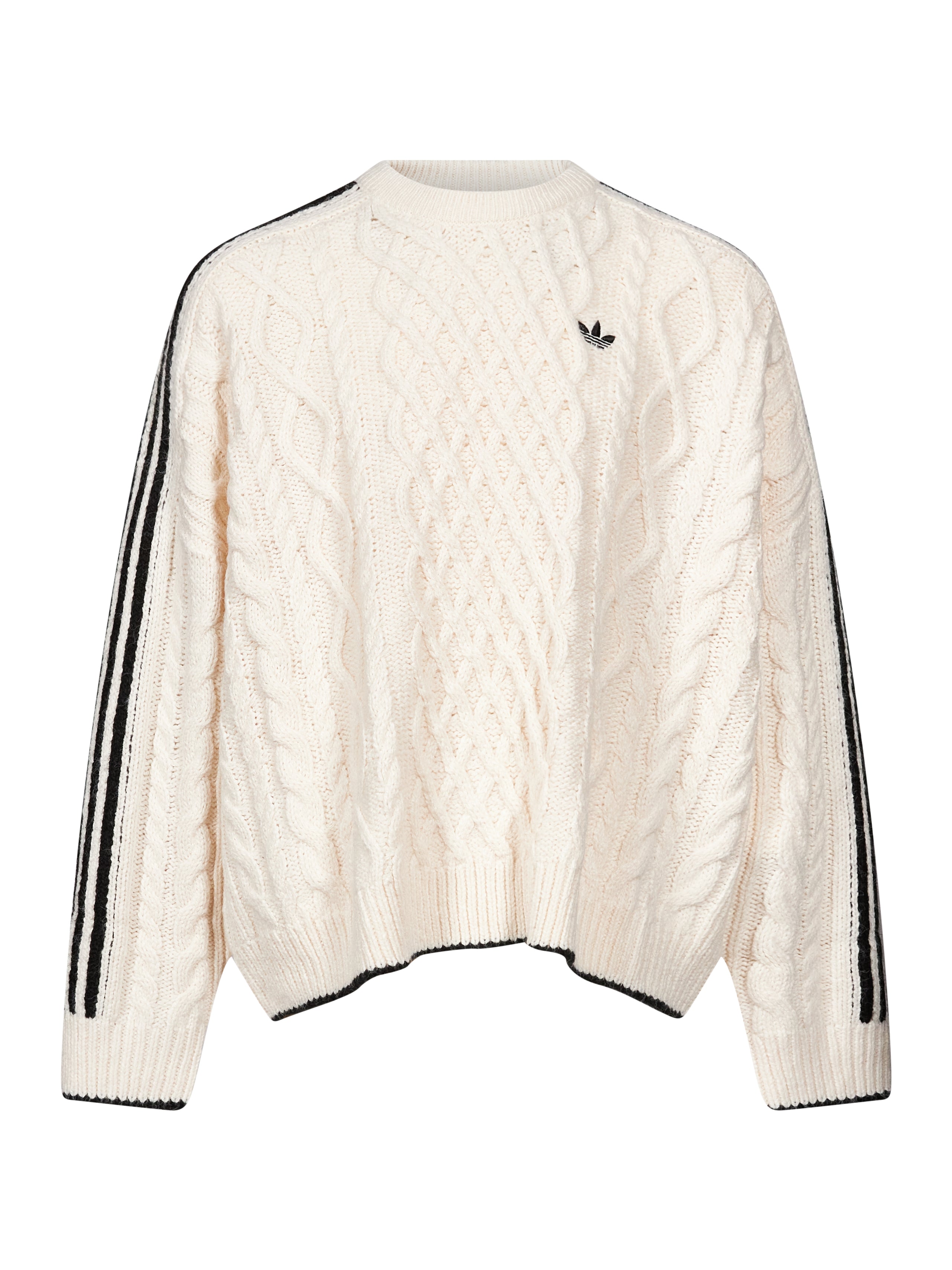 Maglione Cable Knit in bianco 