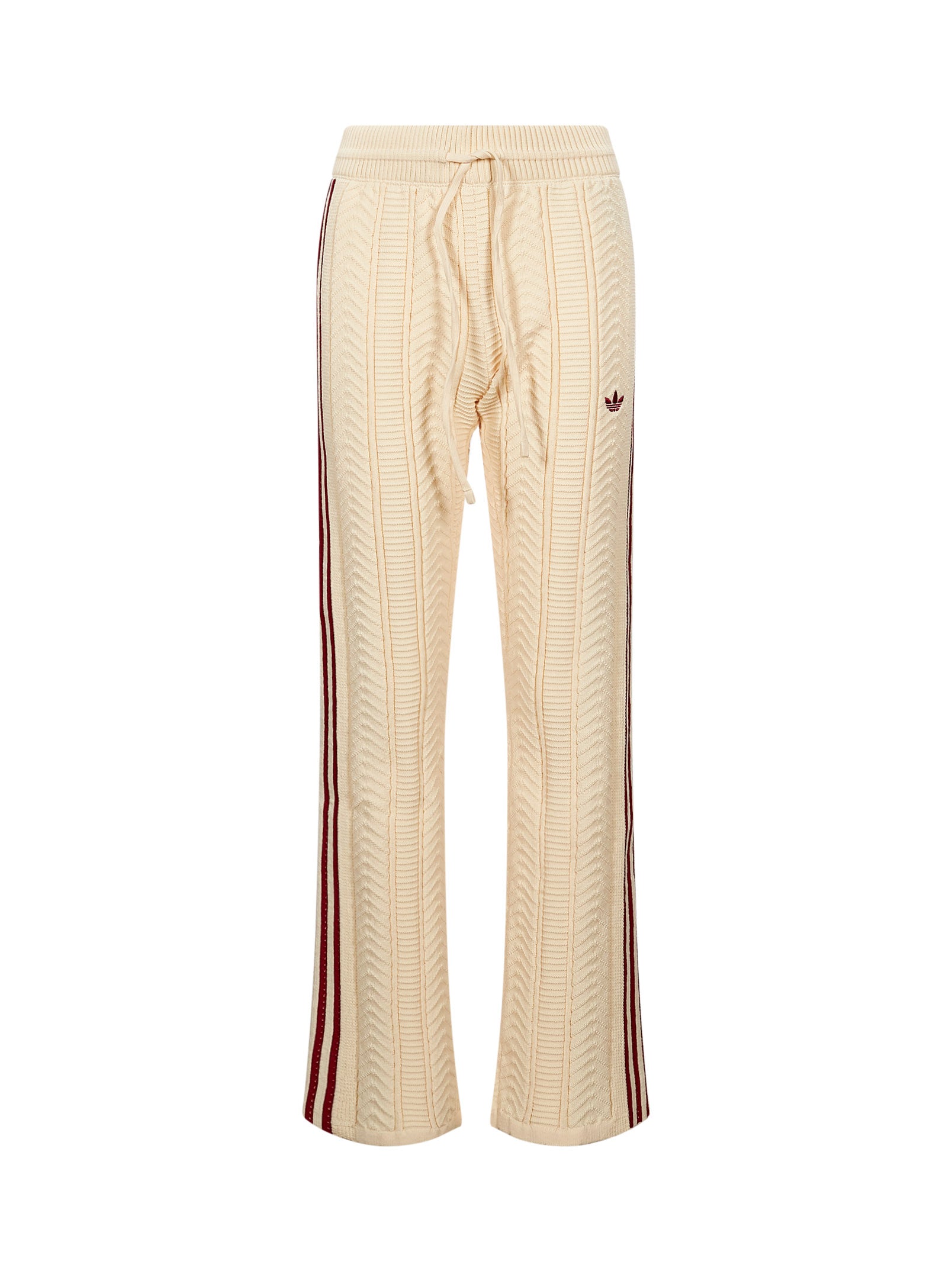Pantaloni da tuta con cuciture a contrasto in beige 