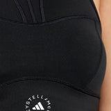 Top sportivo con logo in nero 