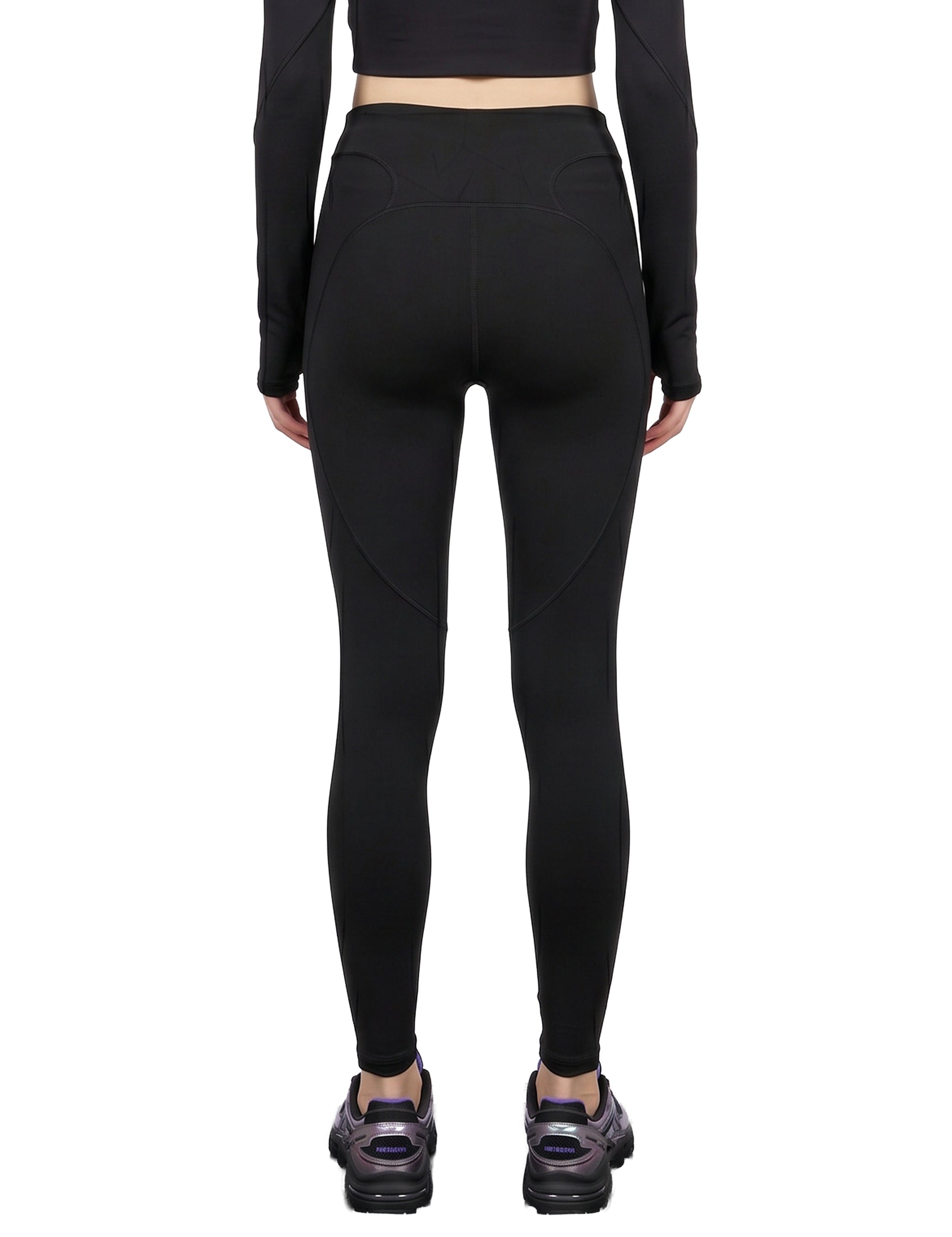 Leggings con logo in nero 