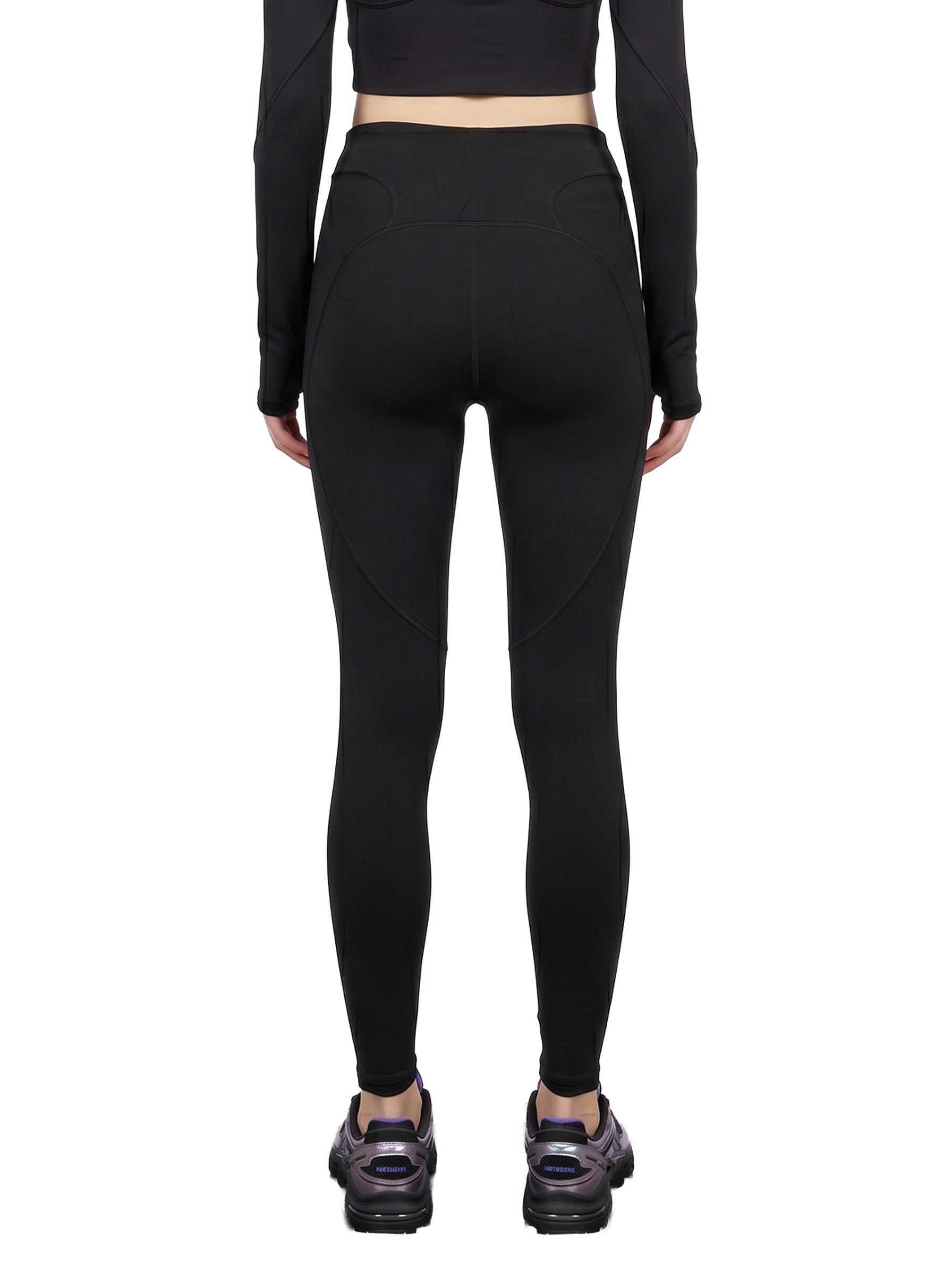 Leggings con logo in nero 